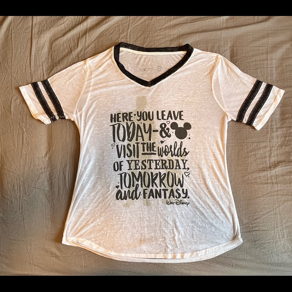 White and black Walt Disney tee shirt
